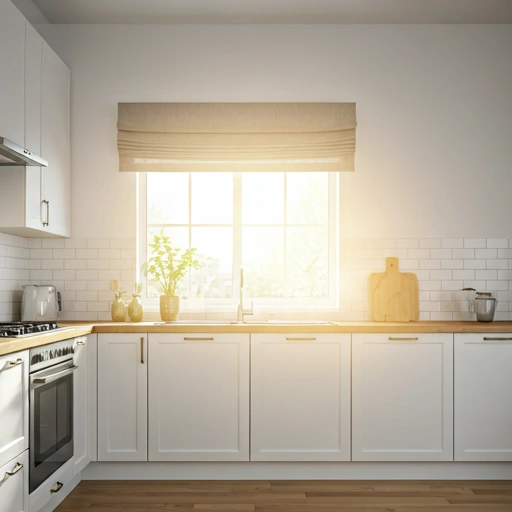 Clean kitchen prepared for a walkthrough